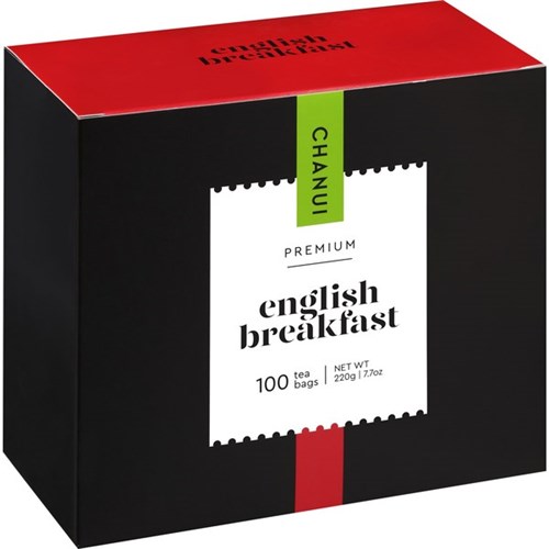 Chanui English Breakfast Tagless Tea Bags, Box of 100