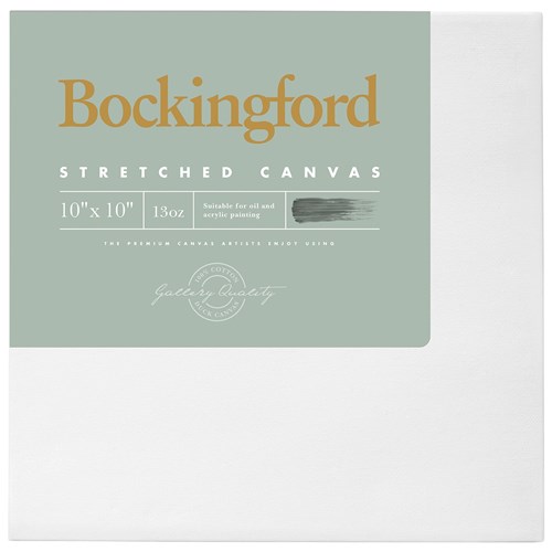 Bockingford 13oz Stretched Canvas 10x10 Inch 1.5 Inch Frame