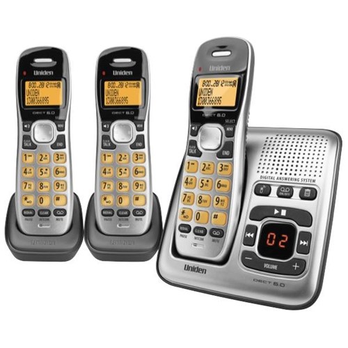 Uniden CT1735+2 Cordless Phone With Answering Machine Triple Pack