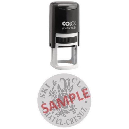 Colop R24 Round Custom Made Stamps 24mm Black