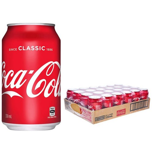 Coke Cans 330ml, Pack of 24