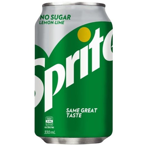 Sprite No Sugar Can 330ml, Pack of 24