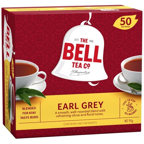 Bell Earl Grey Tagless Tea Bags, Box of 50