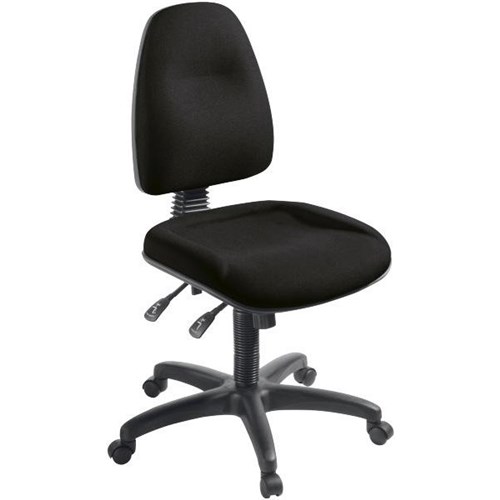 Spectrum 3 Task Chair 3 Lever Long Wide Seat Quantum Fabric/Black