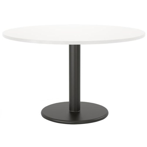 Cubit Polo Meeting Table 1200mm Round White/Black