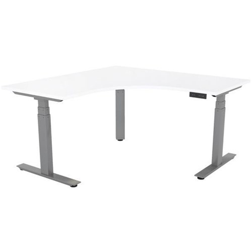 Agile 3 Electric Single User Height Adjustable Workstation 1500mm White/Silver