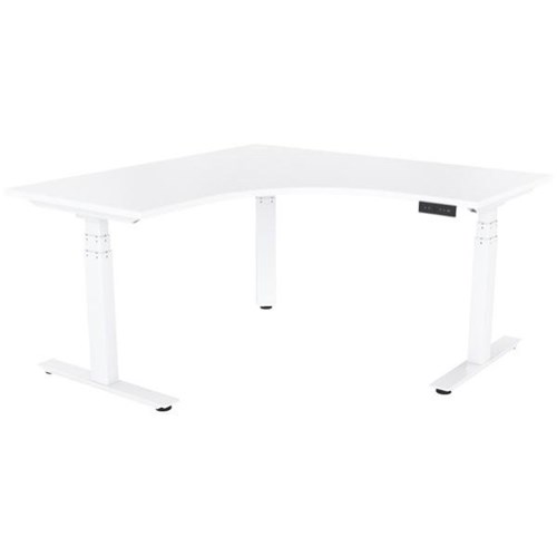 Agile 3 Electric Single User Height Adjustable Workstation 1500mm White/White