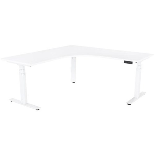 Agile 3 Electric Single User Height Adjustable Workstation 1800mm White/White