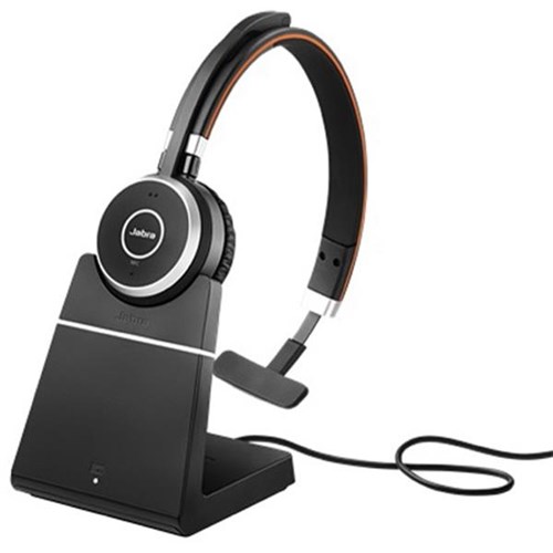 Jabra Evolve 65 MS Mono USB Headset With Charging Stand