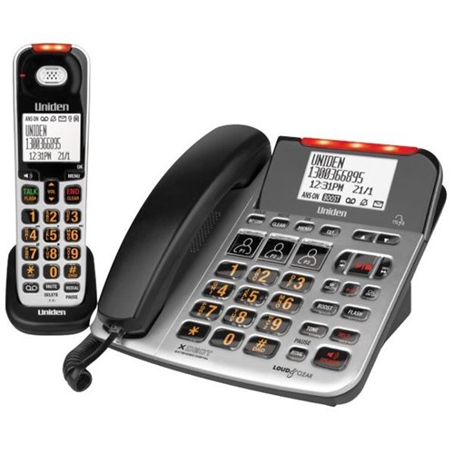 Uniden SSE47+1 Big Button Corded/Cordless Phone Combo