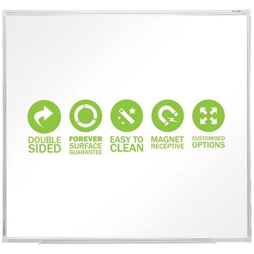 Boyd Visuals Porcelain Whiteboard Double Sided 1200 x 1200mm