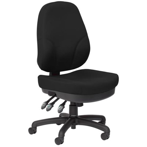 Plymouth Task Chair High Back Breathe Fabric/ Black/Black