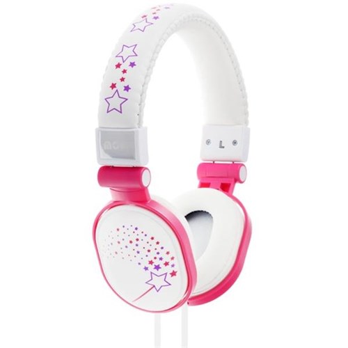 Moki Popper Sparkles White Wired Headphones