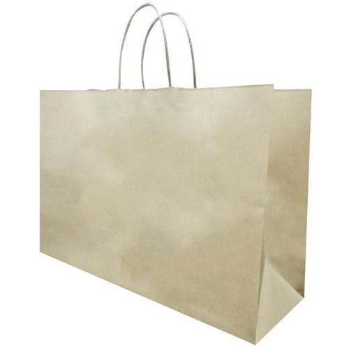 Paper Bag Carrier Handle Medium 120gsm 355x120x240mm Brown