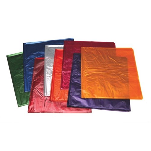 OfficeMax Cellophane Sheets 900x1000mm Assorted Colours, Pack of 16