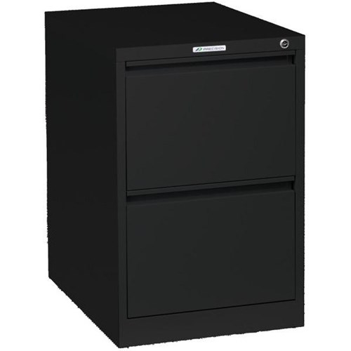 Precision Filing Cabinet 2 Drawer Vertical Black Texture