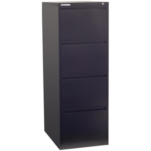 Precision Filing Cabinet 4 Drawer Vertical Black Texture