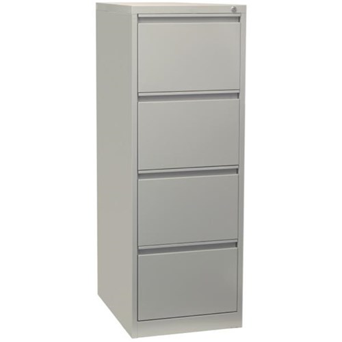 Firstline Filing Cabinet 4 Drawer Vertical Silver Grey