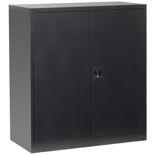 Firstline Stationery Cupboard 1016mm Black Texture | OfficeMax NZ