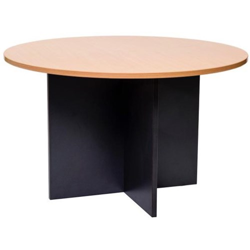 Firstline Meeting Table Round 1200mm Beech/Ironstone