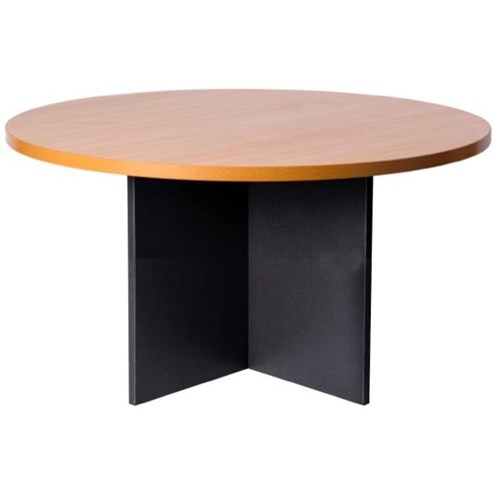 Firstline Meeting Table Round 900mm Beech/Ironstone