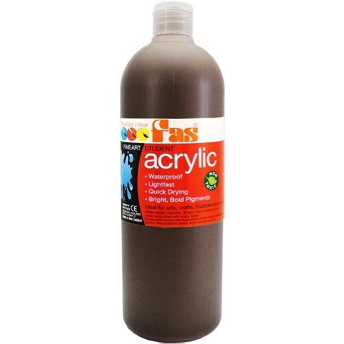 Fas Student Acrylic Paint 1L Burnt Umber