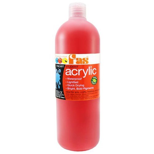 Fas Student Acrylic Paint 1L Cool Red