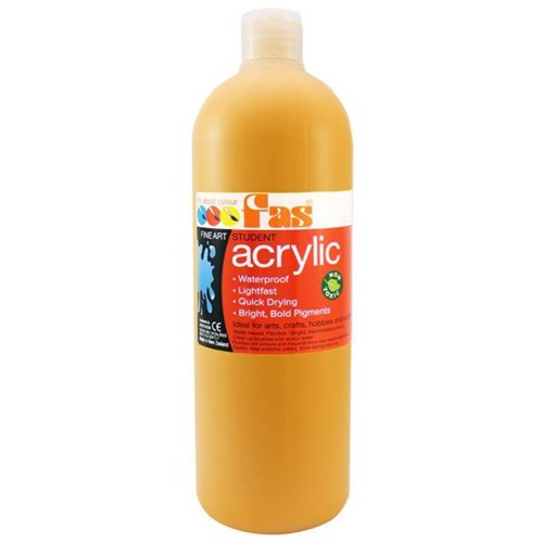 Fas Student Acrylic Paint 1L Warm Yellow
