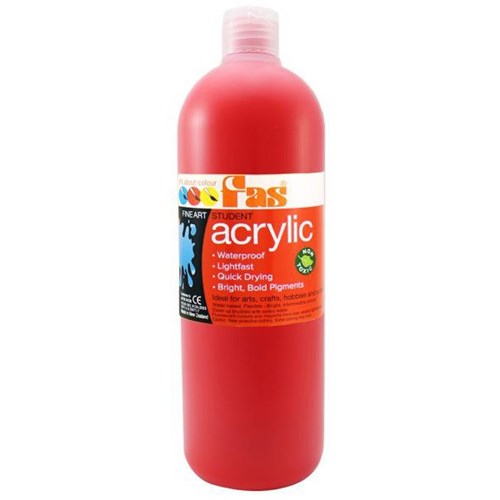 Fas Student Acrylic Paint 1L Warm Red