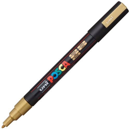 Uni Posca Paint Marker Pen Fine Bullet Tip Gold