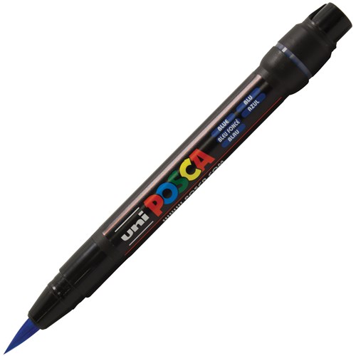 Uni Posca Paint Marker Brush Tip Blue