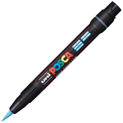Uni Posca Paint Marker Brush Tip Light Blue