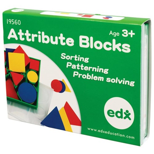 EDX Relational Attribute Blocks Set 60 Pieces