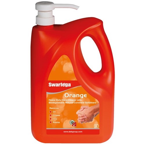 Swarfega Liquid Soap Hand Cleaner Heavy Duty Orange 4L