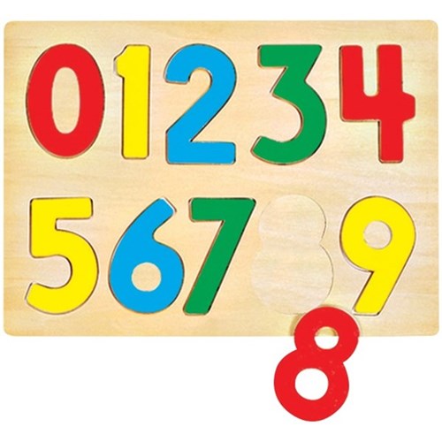 Wooden Raised Number Puzzle 0-9 | OfficeMax NZ