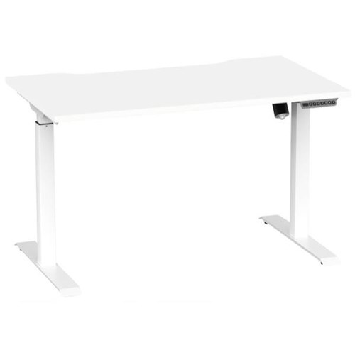 Breeze Active Electric Height Adjustable Desk No Bluetooth 1200mm White/White