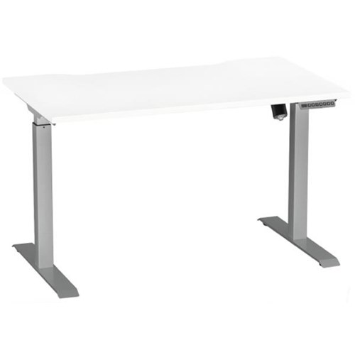 Breeze Active Electric Height Adjustable Desk No Bluetooth 1200mm White/Silver