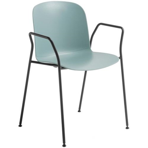 Adapt Visitor Chair With Arms Light Blue/Black