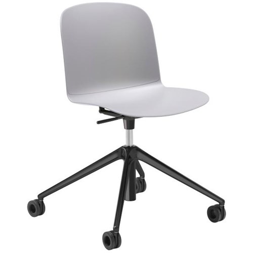 Adapt Visitor Chair 4 Point Swivel Base Grey/Black