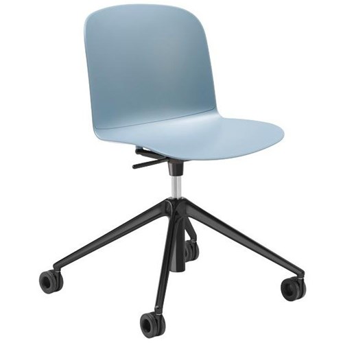 Adapt Visitor Chair 4 Point Swivel Base Light Blue/Black