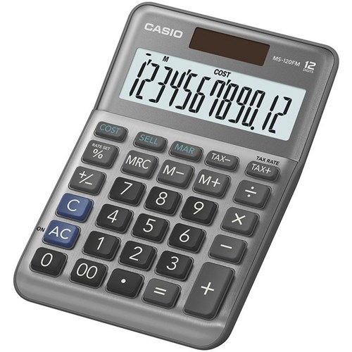 Casio MS-120FM Desktop Calculator Biz Style Silver