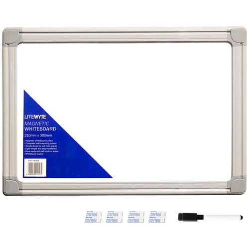 Litewyte Acrylic Whiteboard Magnetic 210 x 300mm
