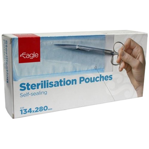 Eagle Sterilisation Pouches 134x280mm, Box of 200