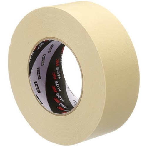 3M 201E 48MM Masking Tape, Crepe Paper, Cream, 48 mm x 50 m