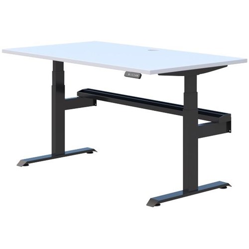 Summit II Plus Electric Single Height Adjustable Desk 1800mm Snowdrift/Black