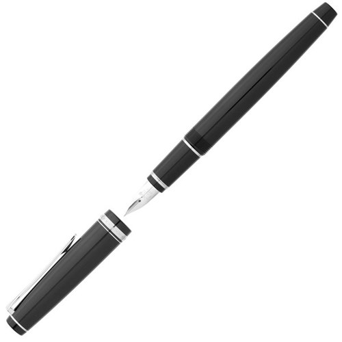 Pilot Falcon Fountain Pen Resin Silver Trim Barrel Fine Tip