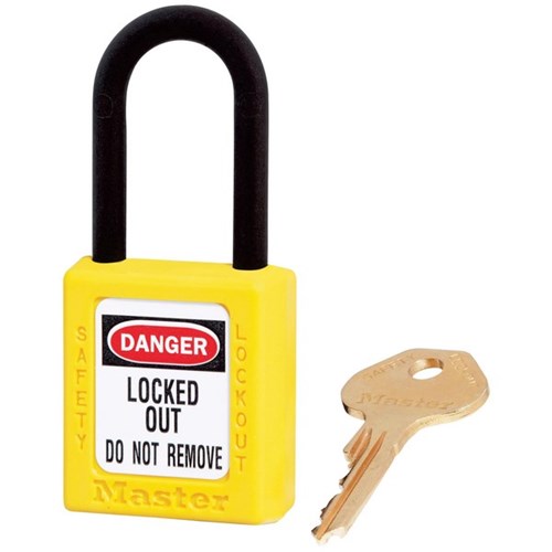 Master Lock Zenex Nylon Safety Padlock 38mm Yellow