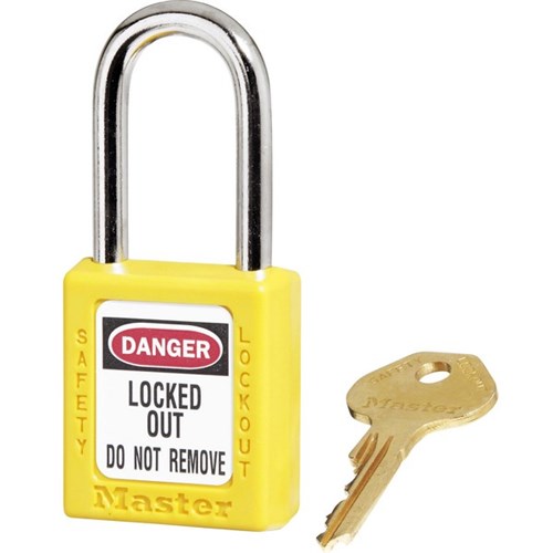 Master Lock Zenex Steel Safety Padlock 38mm Yellow