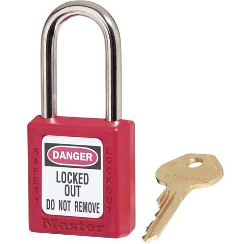 Master Lock Zenex Steel Safety Padlock 38mm Red