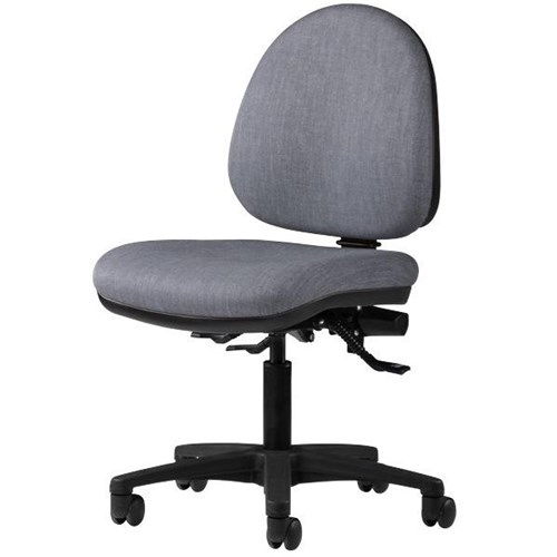 Logic Mid Back 3 Lever Chair Keylargo Fabric/Lead